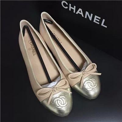 CHANEL Shallow mouth flat shoes Women--079